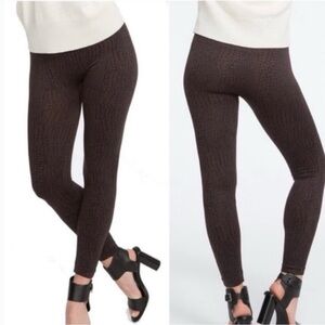 Spanx Brown Crocodile Seamless Leggings